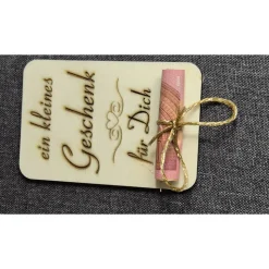 Geschenkkarte aus Holz – Geldgeschenk mit Lasergravur für besondere Anlässe