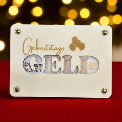 Geschenkkarten Holz „Geburtstagsgeld