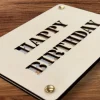 Geschenkkarten Holz „Happy Birthday" Nr. 11