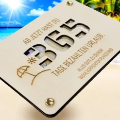 Geschenkkarten Holz „Rente“ Nr. 14