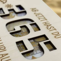 Geschenkkarten Holz „Rente“ Nr. 14