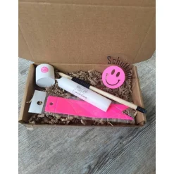 Geschenkkarton * Alles Gute zur Einschulung * Acrylanhänger * smily * Reflektor * Kerze * Kerzenhalter