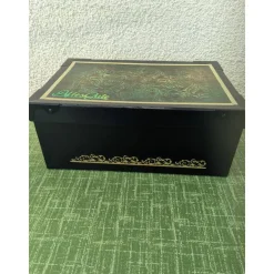 Geschenkkarton " Alles Gute ", schwarz mit geheimnivollen Blumenmotiv