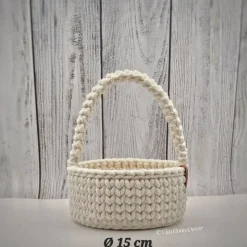 Geschenkkorb mit Henkel und Holzboden – in 3 Größen, ideal als Blumenkorb zur Hochzeit oder Deko