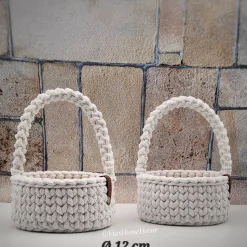 Geschenkkorb mit Henkel und Holzboden – in 3 Größen, ideal als Blumenkorb zur Hochzeit oder Deko