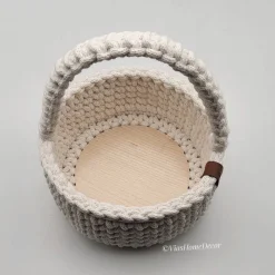 Geschenkkorb mit Henkel und Holzboden – in 3 Größen, ideal als Blumenkorb zur Hochzeit oder Deko