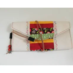 Geschenkkuvert Gutscheinkuvert Stoffkuvert Stoffumschlag Blumen Flowers Upcycling