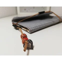 Geschenkkuvert Gutscheinkuvert Stoffkuvert Stoffumschlag Vino Wein Upcycling