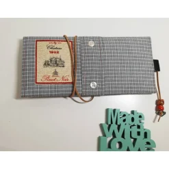 Geschenkkuvert Gutscheinkuvert Stoffkuvert Stoffumschlag Vino Wein Upcycling