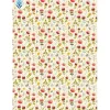 Geschenkpapier Blumentanz, 10 Papierbogen mit bunten Blumen, Blümchen und Zweigen