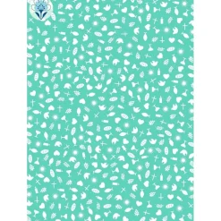 Geschenkpapier Christliche Symbole beere/blau, 10 Papierbogen zur Kommunion + Konfirmation