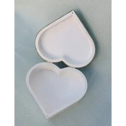 GESCHENKSCHACHTEL, AUFBEWAHRUNG, Holzherz, Filzblüte, Handmade, Geschenk Geburtstag, Muttertag,Schmuckaufbewahrung