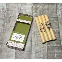 Geschenkset „Alles liebe Mama“ Muttertag Geburtstag dekorative Kerzen (die Beste, Danke, Herzen, Blume) Verpackung
