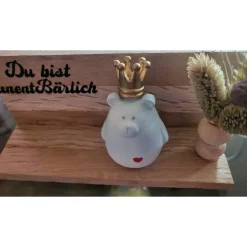 Geschenkset Du bist unentBärlich – liebevolles Arrangement mit Trockenblumen & Keraflottbär