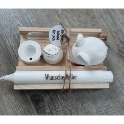 GeschenkSet Ein paar Mäuse für Dich * Kerze*Wunscherfüller*Kerzenhalter*Maus*Reagenzglas*