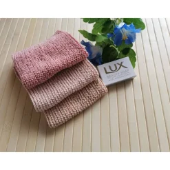 Geschenkset 3er Packung Waschlappen, Spültücher, Wellnesstücher mit 1 Stück Seife