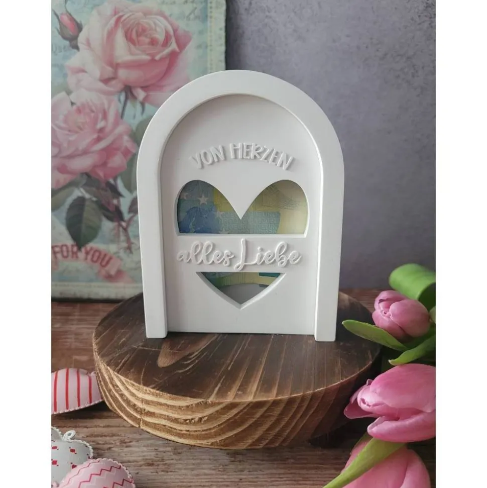 Geschenkset Geburtstag, Mitbringsel, Geschenk aus Gießmasse, Gutscheinbox, Verpackung Geldgeschenk Alles Liebe