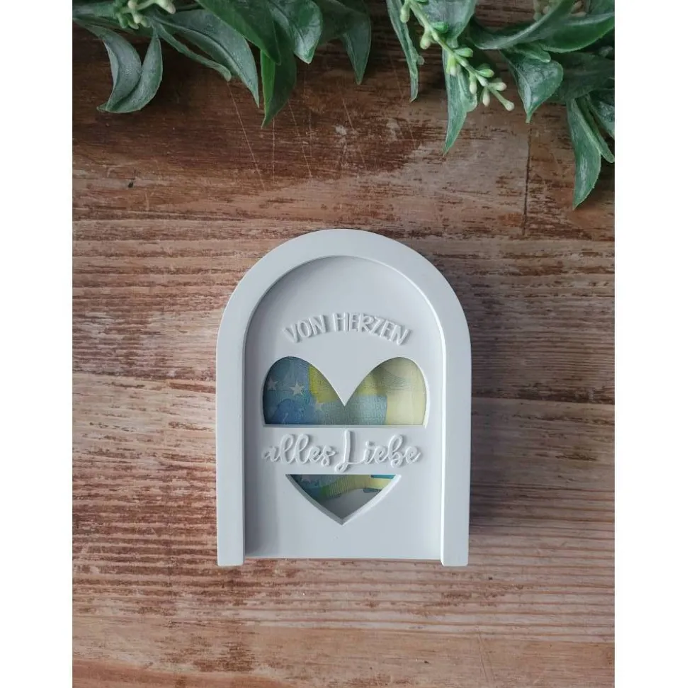 Geschenkset Geburtstag, Mitbringsel, Geschenk aus Gießmasse, Gutscheinbox, Verpackung Geldgeschenk Alles Liebe