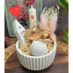 Geschenkset Geburtstag,Mitbringsel,Geschenkidee Geburtstag,Kerzenständer,Kerze mit Spruch,Muttertag,Geschenk Kollegen