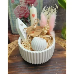 Geschenkset Geburtstag,Mitbringsel,Geschenkidee Geburtstag,Kerzenständer,Kerze mit Spruch,Muttertag,Geschenk Kollegen