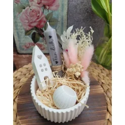 Geschenkset Geburtstag,Mitbringsel,Geschenkidee Geburtstag,Kerzenständer,Kerze mit Spruch,Muttertag,Geschenk Kollegen