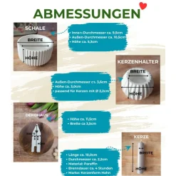 Geschenkset Geburtstag,Mitbringsel,Geschenkidee Geburtstag,Kerzenständer,Kerze mit Spruch,Muttertag,Geschenk Kollegen