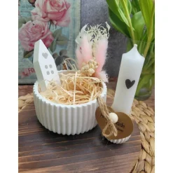 Geschenkset Geburtstag,Mitbringsel,Geschenkidee Geburtstag,Kerzenständer,Kerze mit Spruch,Muttertag,Geschenk Kollegen