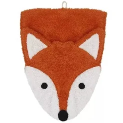 Geschenkset: Kinder Waschhandschuh "Fuchs" aus Bio-Baumwolle + Klar Kinderseife