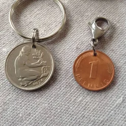 Geschenkset mit Glückspfennig und 50-Pfennig- Münze von 1976