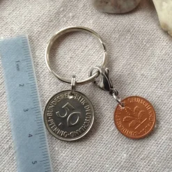 Geschenkset mit Glückspfennig und 50-Pfennig- Münze von 1976