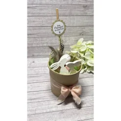 Geschenkset zu Ostern Ostergruß Osterhasen Anhänger Becher Raysin Homedeko Deko Geschenkidee Mitbringsel Handmade