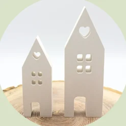 Geschenkset "Zum Einzug" in Holzbox | personalisierbar | zum Umzug | zum Einzug | Dekohaus | Kerzen | Kerzenhalt