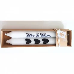 Geschenkset zur HOCHZEIT | Holzschild + 2 Kerzen + 2 Herzen + Geschenktüte