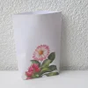 Geschenktüte Frühlingsblumen, 2 Stück Bodenbeutel-Papiertüten mit Tulpen und Gänseblümchen