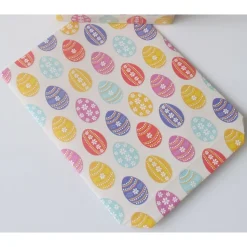 Geschenktüte Geblümte Ostereier, 5 Stück Bodenbeutel-Papiertüten für Ostergeschenke