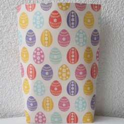 Geschenktüte Geblümte Ostereier, 10 Stück Bodenbeutel-Papiertüten für Ostergeschenke