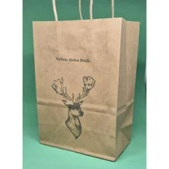 Geschenktüte Hirschmotiv / Hirsch Motiv Geschenk / Geschenkverpackung Danke / Geschenkverpackung Hirsch / Geschenk