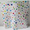 Geschenktüte Kleckse, 10 Stück Bodenbeutel-Papiertüten aus Geschenkpapier mit bunten Farbklecksen