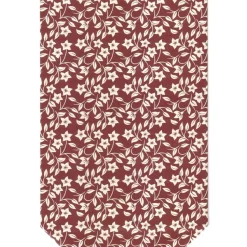 Geschenktüten Blümchen auf Rotbraun, 5 Papiertüten, geblümte Bodenbeutel passend zur Herbstzeit