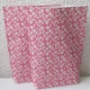 Geschenktüten Blümchen auf Pink, 2 Stück geblümte Bodenbeutel-Papiertüten, Bodenbreite variabel