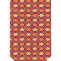 Geschenktüten Wellenmuster, 5 Papiertüten, Bodenbeutel mit 70er Wellenmosaik