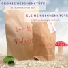 Geschenktüten-Set Schultüte Geschwistertüte Schwester vom Schulkind mit Geschenkanhänger aus Papier und Kordel in rot-we