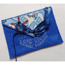 Geschenkumschlag mit Stickerei "kleine Auszeit""  Filzumschlag Umschlag