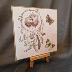 Geschenkverpackung - Eulen - Verpackung zum Geburtstag - Federn - Schmetterlinge - Geburtstag - Kraftpapier