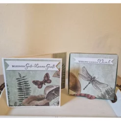 Geschenkverpackung / Geschenkset / Libelle / Gute Laune Gruß / Libellenmotiv Verpackung / Geschenk Insektenmotiv