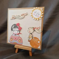 Geschenkverpackung - Verpackung zum Geburtstag - Congratulations - Mädchen - Hase - Sonne -