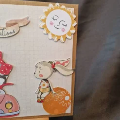 Geschenkverpackung - Verpackung zum Geburtstag - Congratulations - Mädchen - Hase - Sonne -