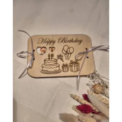 Geschenkverpackung aus Holz Geldgeschenk oder Gutschein stilvoll verpackt, Geburtstag