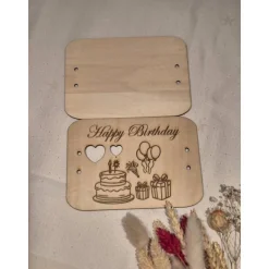 Geschenkverpackung aus Holz Geldgeschenk oder Gutschein stilvoll verpackt, Geburtstag