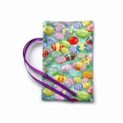 Geschenkverpackung aus Stoff Ostern Ostereier bunt Stoffbeutel Geschenksäckchen